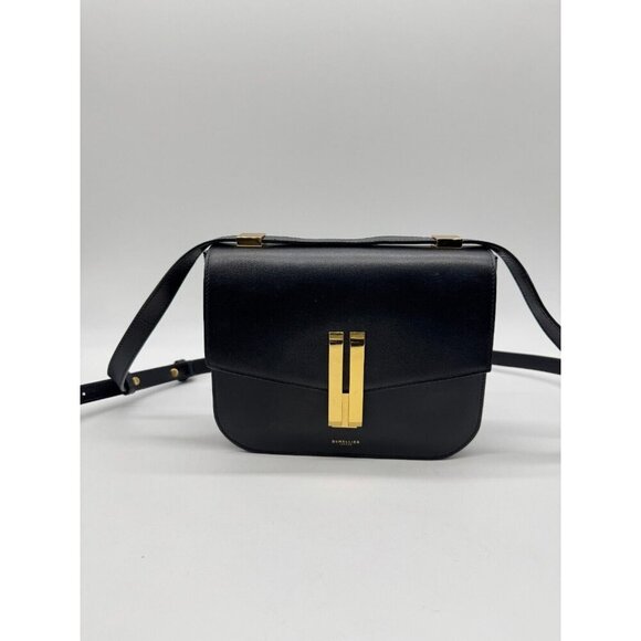 DEMELLIER London Large Vancouver smooth leather women's crossbody bag- Black - Picture 3 of 16